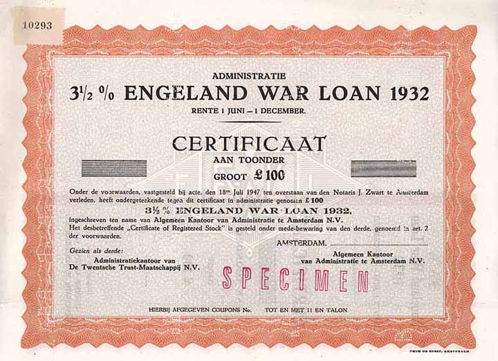 England War Loan 1932