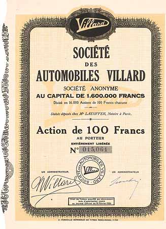 Soc. des Automobiles Villard S.A.