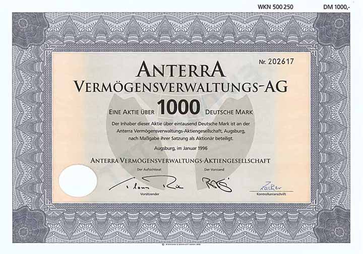 Anterra Vermögensverwaltungs-AG