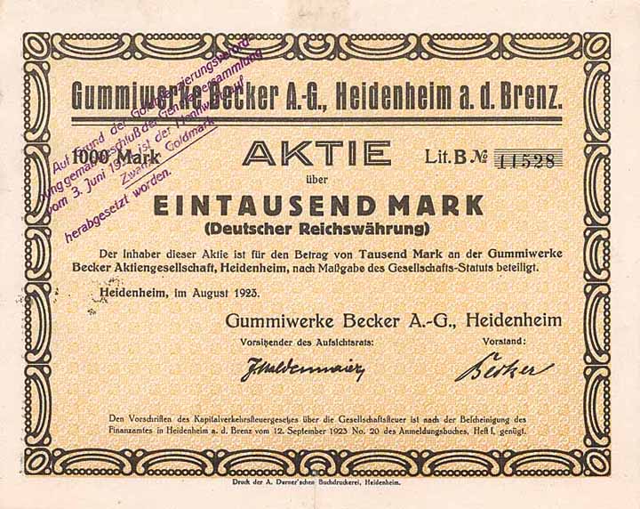 Gummiwerke Becker AG