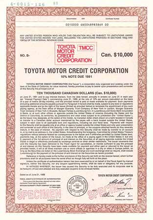 Toyota Motor Credit Cor.