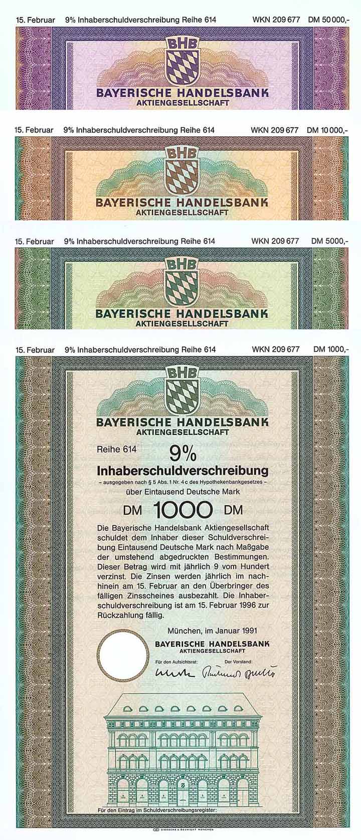 Bayerische Handelsbank (4 Stücke)