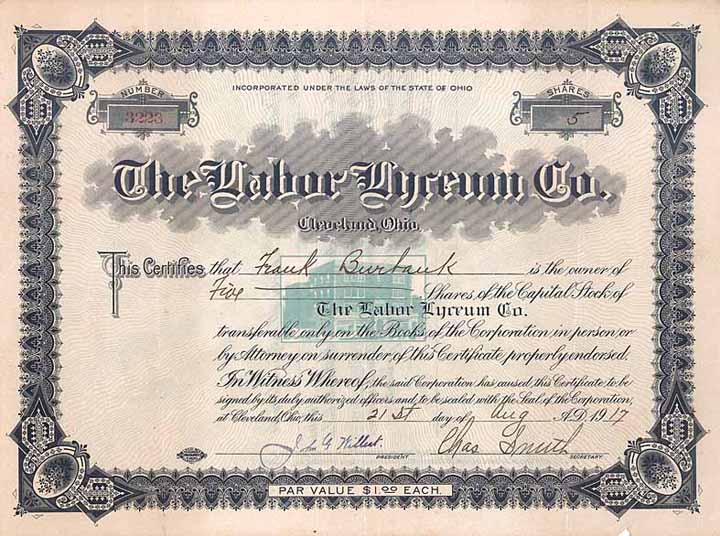 Labor Lyceum Co.