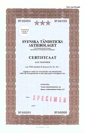 Svenska Tändsticks AB (Swedish Match Co.)