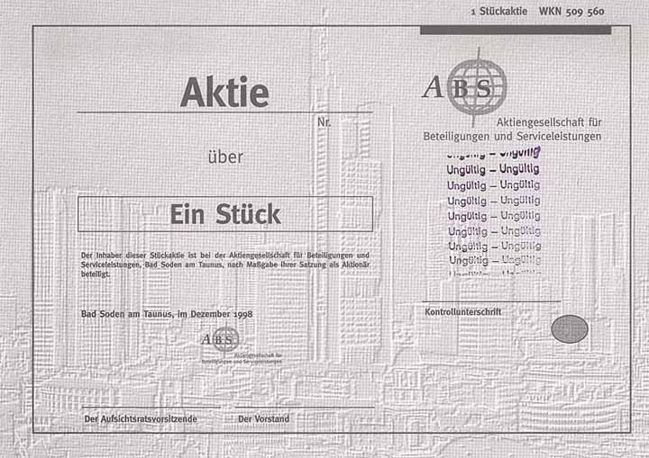 ABS AG für Beteiligungen und Serviceleistungen