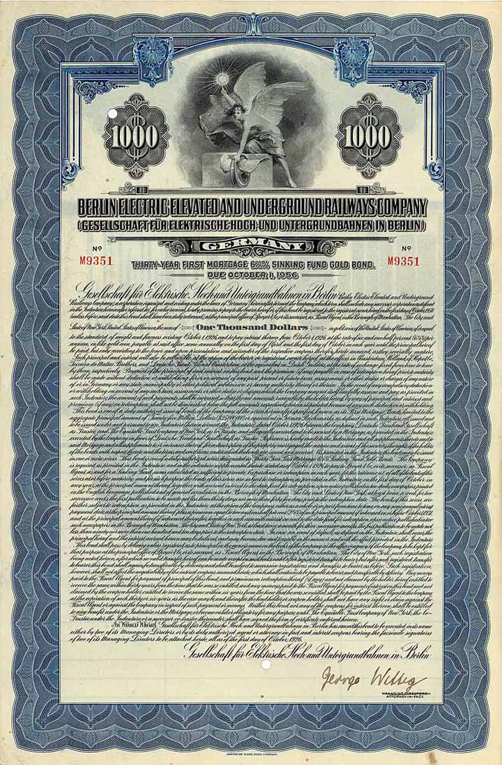 Gesellschaft für elektrische Hoch- und Untergrundbahnen in Berlin