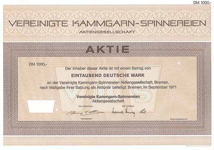 Vereinigte Kammgarn-Spinnereien AG