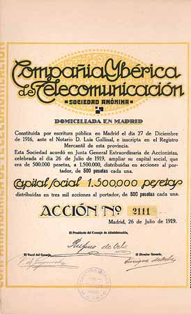 Cia. Ibérica de Telecomunicación S.A.