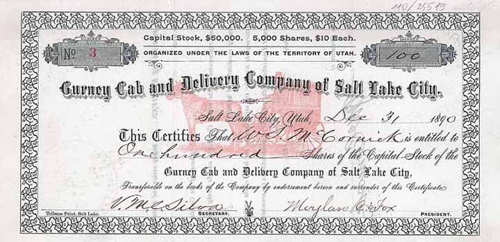 Gurney Cab & Delivery Co. of Salt Lake City