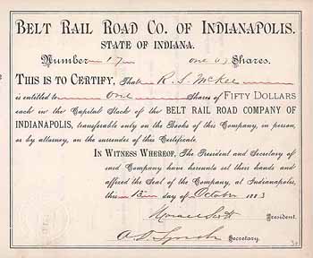 Belt Rail Road Co. of Indianapolis