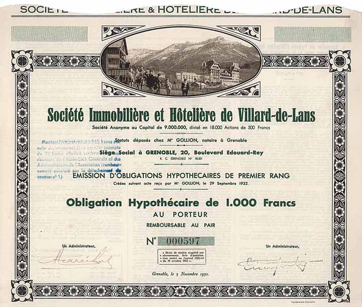 Soc. Immobilière et Hôtelière de Villard-de-Lans S.A.