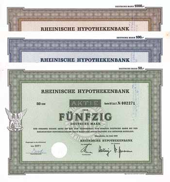 Rheinische Hypothekenbank (3 Stücke)