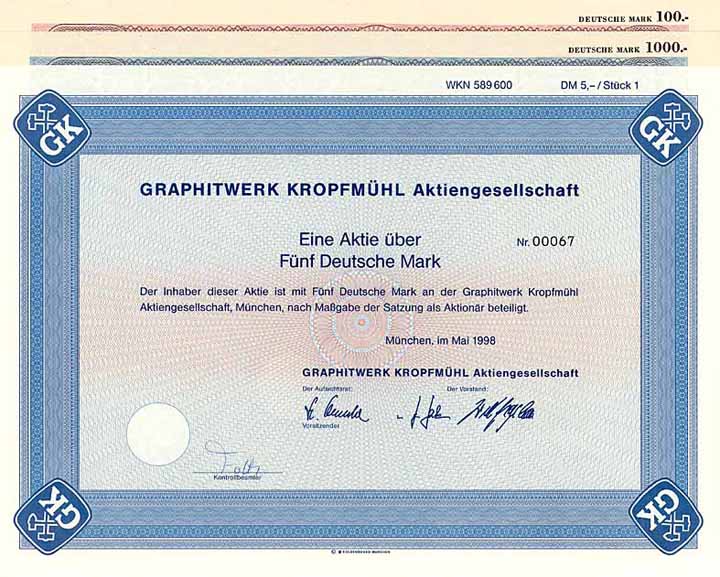 Graphitwerk Kropfmühl AG (4 Stücke)