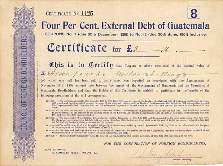 Republic of Guatemala (External Debt of Guatemala)