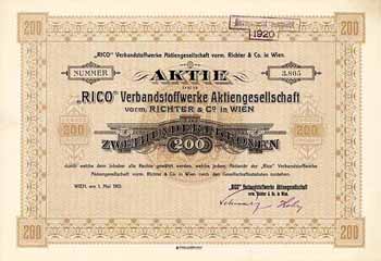 „Rico“ Verbandstoffwerke AG vorm. Richter & Co.