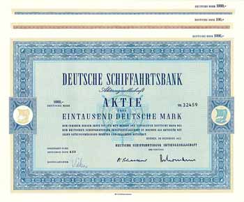 Deutsche Schiffahrtsbank AG - Konvolut (22 Stücke)