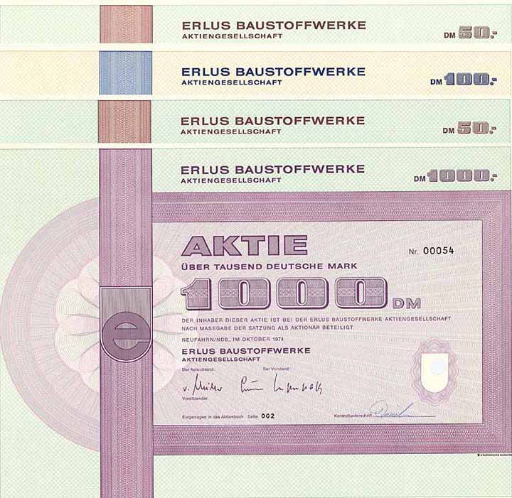 ERLUS Baustoffwerke-AG (4 Stücke)