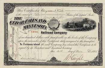 Cedar Falls & Minnesota Railroad (OU Stuyvesant Fish)