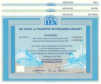 IFA Hotel & Touristik AG (3 Stücke)