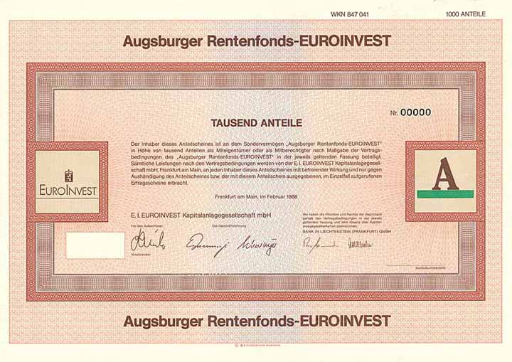 Augsburger Rentenfonds-EUROINVEST