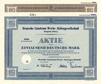 Deutsche Linoleum-Werke AG (2 Stücke)