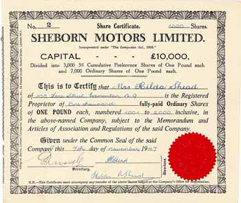 Sheborn Motors Ltd.