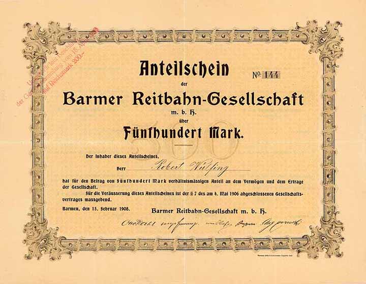 Barmer Reitbahn-Gesellschaft mbH