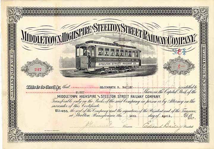 Middletown, Highspire & Steelton Street Railway