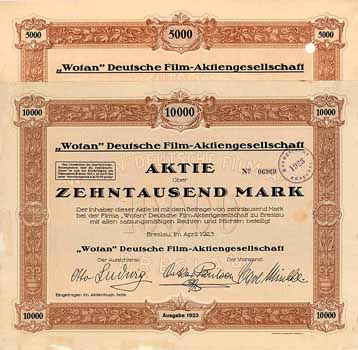 Wotan Deutsche Film-AG (2 Stücke)
