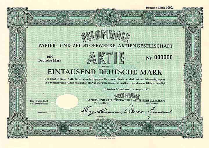 Feldmühle Papier- und Zellstoffwerke AG