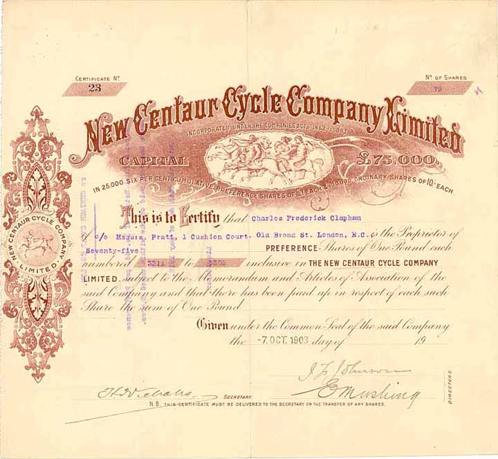 New Centaur Cycle Company Ltd.