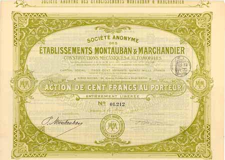 S.A. des Ets. Montauban & Marchandier Constructions Mécaniques & Automobiles