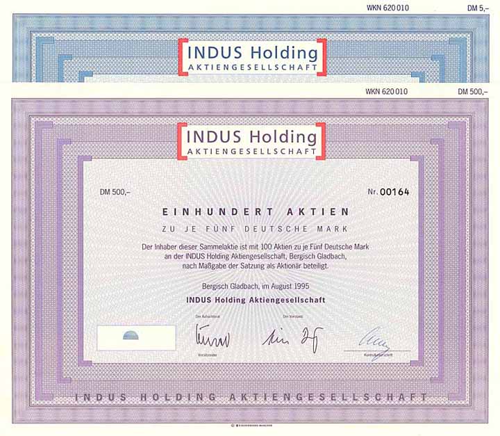 INDUS Holding AG (2 Stücke)