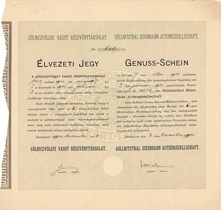 Göllnitzthal Eisenbahn AG