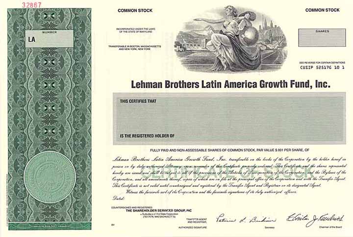 Lehman Brothers Latin America Growth Fund, Inc.