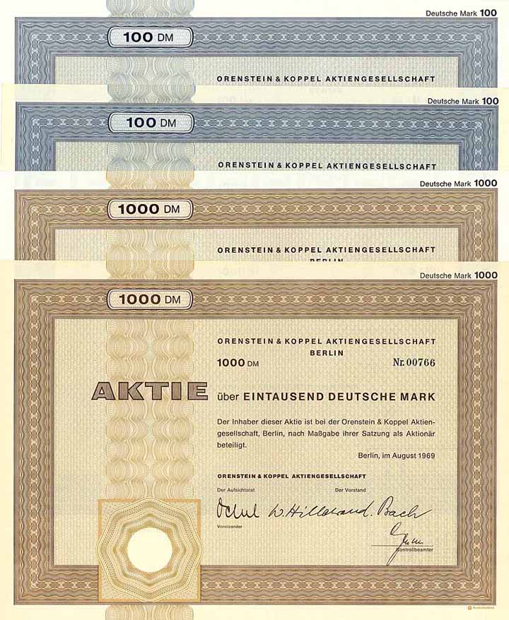 Orenstein & Koppel AG (4 Stücke)