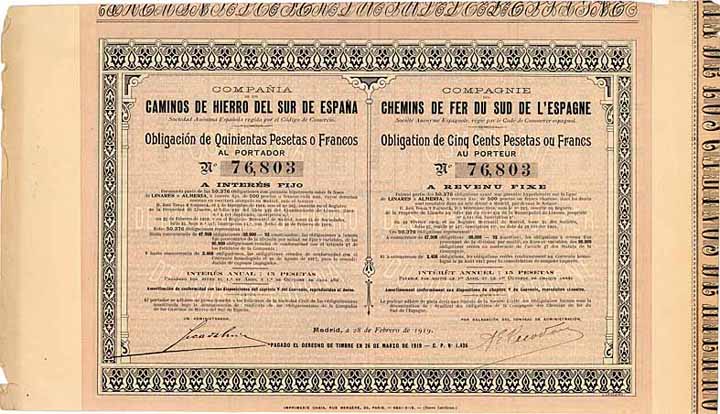 Cia. de los Caminos de Hierro del Sur de España S.A.