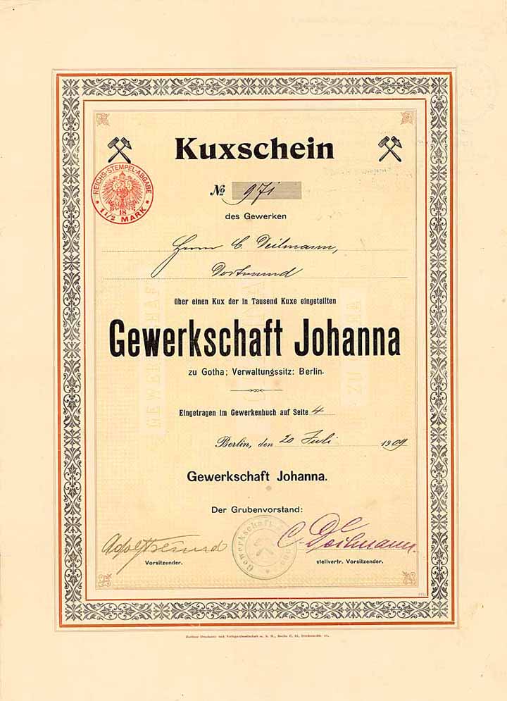 Gewerkschaft Johanna