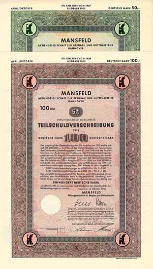 Mansfeld AG für Bergbau und Hüttenbetrieb (2 Stücke)