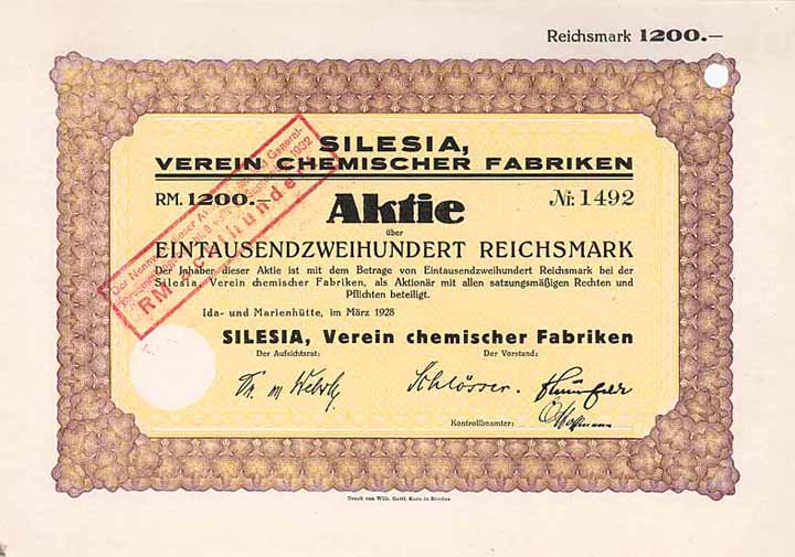 SILESIA Verein chemischer Fabriken