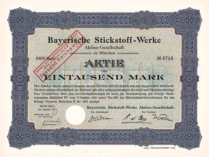 Bayerische Stickstoff-Werke AG