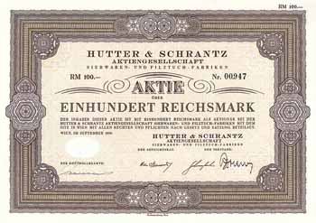 Hutter & Schrantz AG Siebwaren- und Filztuch-Fabriken
