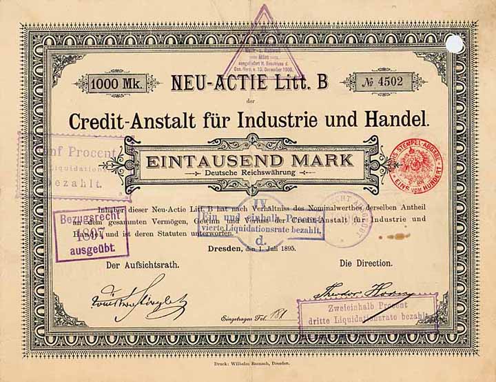 Credit-Anstalt für Industrie und Handel