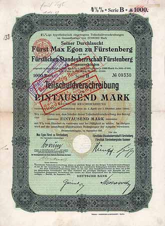 S.D. Fürst Max Egon zu Fürstenberg