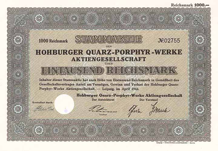 Hohburger Quarz-Porphyr-Werke AG