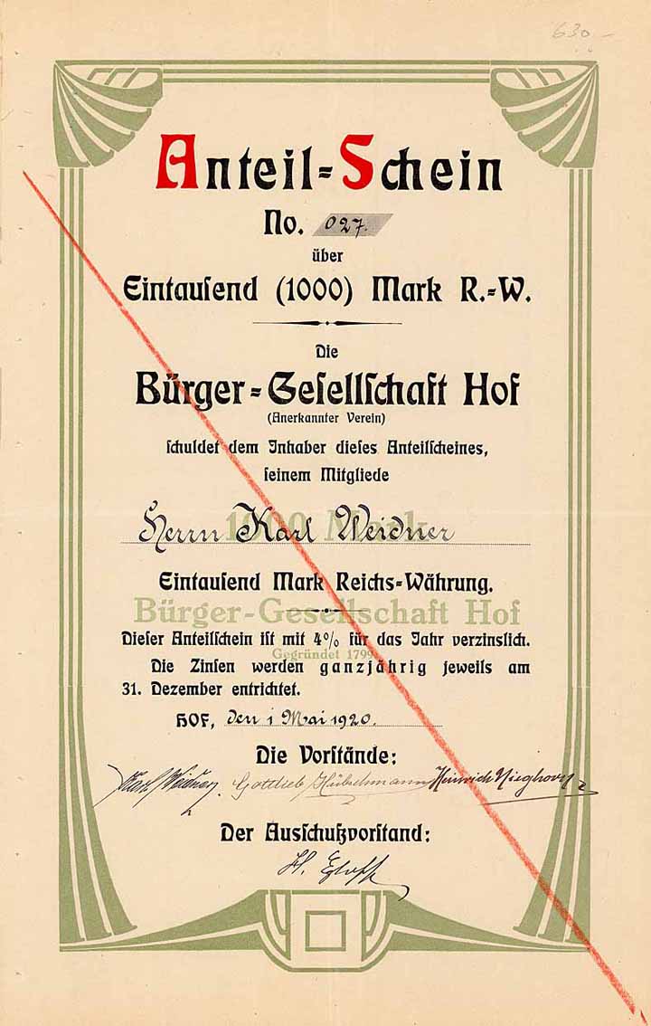 Bürger-Gesellschaft Hof