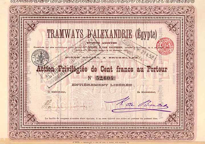 Tramways d'Alexandrie (Égypte) S.A.