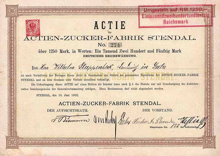 Actien-Zucker-Fabrik Stendal