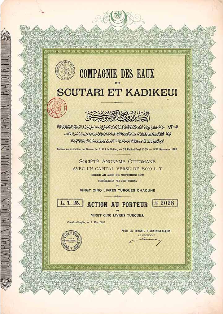 Cie. des Eaux de Scutari et Kadikeui