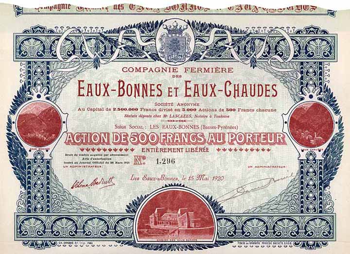 Cie. Fermière des Eaux-Bonnes et Eaux-Chaudes S.A.